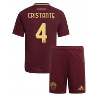 Camisa de time de futebol AS Roma Bryan Cristante #4 Replicas 1º Equipamento Infantil 2024-25 Manga Curta (+ Calças curtas)